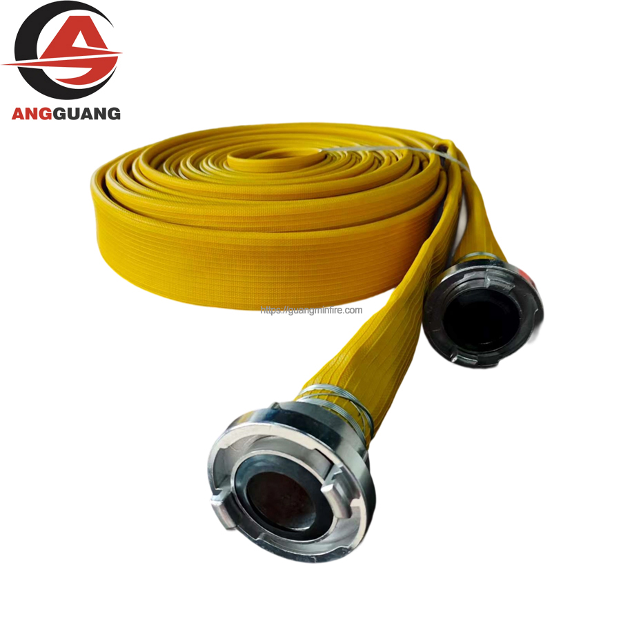 Yellow double-sided coated hose