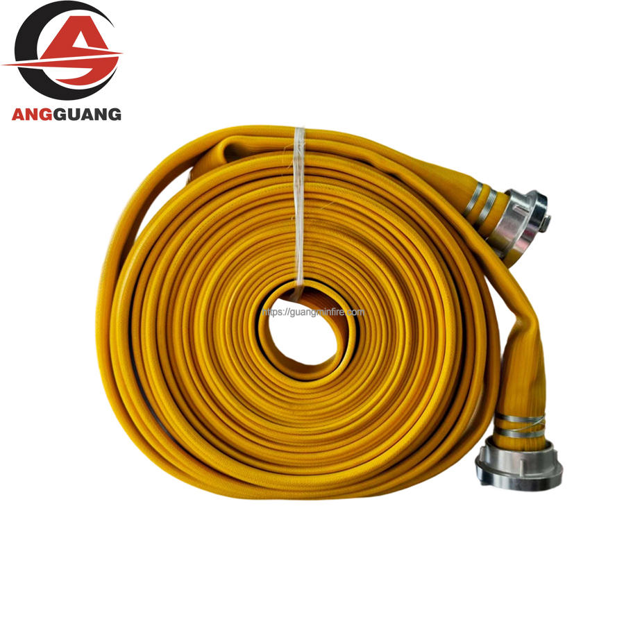 Yellow double-sided coated hose